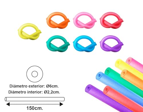 Miniatura 3 de 3 Churros De 150 Cm Para Juegos Y Entrenamiento Acuático,Flotadores De Piscina De Espuma 3 Churros De Natación. Multicolor 2