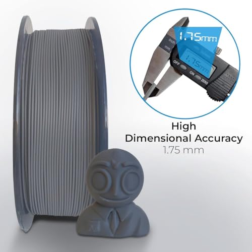 Image of NFIL3D Premium High Strength PLA+ Cement Grey 3D Printer Filament | Dimensional Accuracy + /- 0.015mm |1.75mm | Easy to Print, No Clogging,Smooth Finish,Tangle-Free |Compatible with All 3D Printers