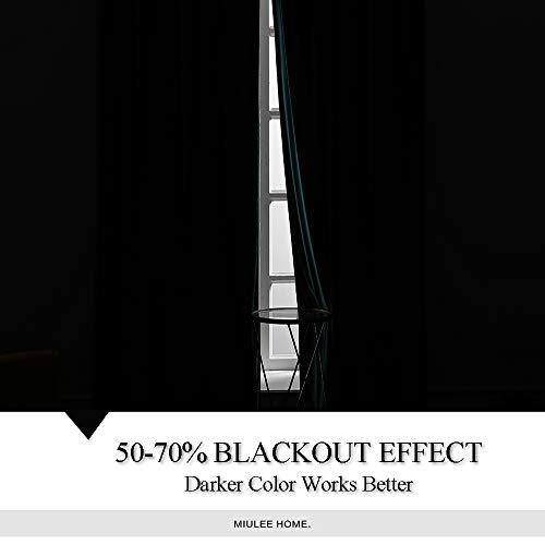 Miulee 2 Panels Blackout Velvet Curtains Solid Soft Grommet Mustard Yellow Curtains Thermal Insulated Soundproof Room Darkening Curtains/Drapes/Panels For Living Room Bedroom 52 X 84 Inch #TOP3