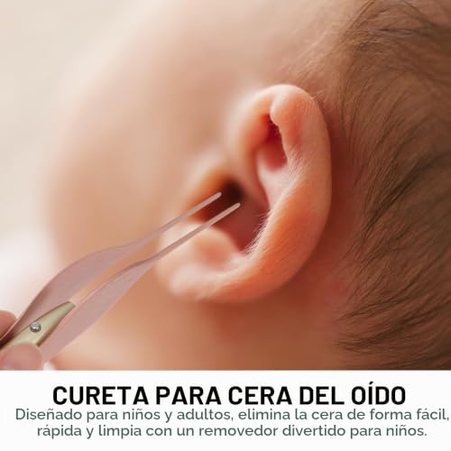 Miniatura 8 de Supvox Herramienta De Limpiador De Cera De Oído De Acero Inoxidable Pinza De Oreja De Pinza De Oreja Led Color Aleatorio