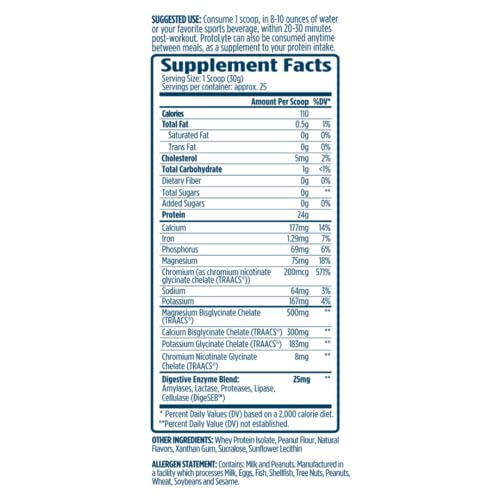 Image of VMI Sports | ProtoLyte Whey Isolate Protein Powder | Low Calorie Whey for Weight Loss and Muscle Gain | Digestive Enzymes | Non-GMO (1.6 lb, Vanilla Peanut Butter)