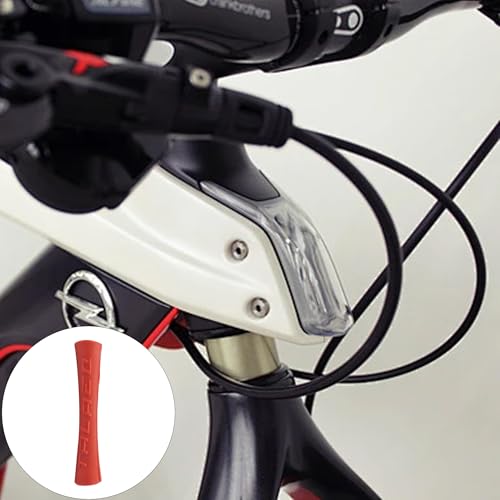 Runseaway 8PCS Bicycle Frame Protection Rubber Sleeve, Shifter Brake Cable Protector, Rubber Pipe Guides Protection Cover for Mountain MTB Road Bikes(Red)