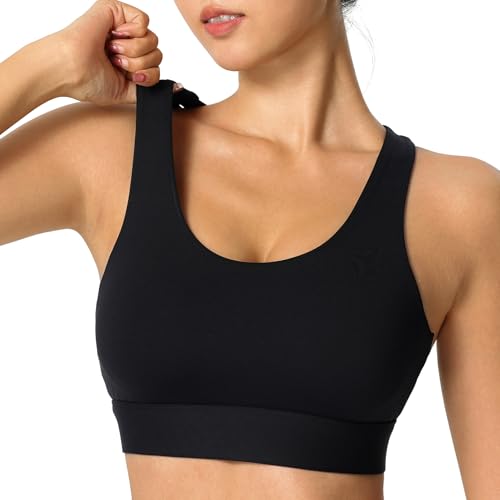 Heersan Sport BH Damen Push Up Sports Bra Ohne Bügel Crossback Yoga Bra Starker Halt Gepolstert Gekreuzt Rücken Nahtlose Joggen Fitness BH