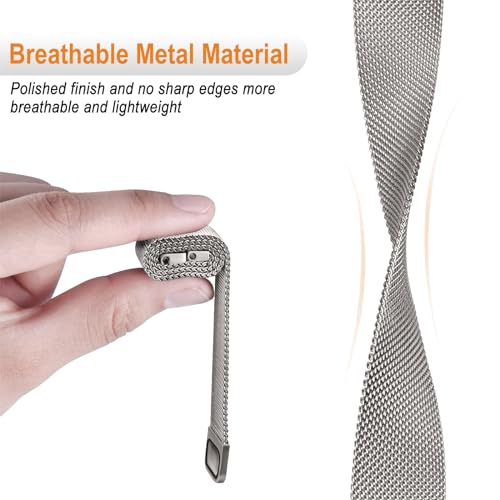 NicMool Metal Strap for Apple Watch 42mm 44mm 45mm 46mm 49mm, Magnetic Closure - Image 4