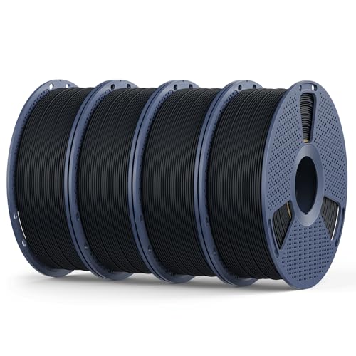 SUNLU Matte PLA Filament 1.75mm 4KG (8.8LBS) Black 4 Pack