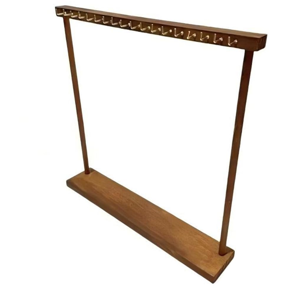 Hndhbfgrt Nordic Style Jewelry Rack, Wooden Jewelry Stand, Home and Salon Display Rack