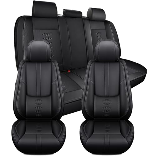 Image of Car Seat Covers for Toyota Camry 2012-2025 2026,Waterproof Leather Seat Covers 5-Seats Standard,Car Interior Accessories with Airbag,Car Seat Protectors for Camry(Black)