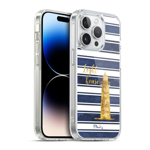 Carcasa de gel flexible para iPhone 14 Pro dibujo náutico resistente a impactos y arañazos