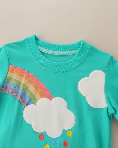 Image of AIWUHE Toddler Cotton Sweatshirt Boys Girls Pullover Long Sleeve Tops 2-6Y | Tops Blouse, Cotton T-Shirt, Fall Winter Clothes