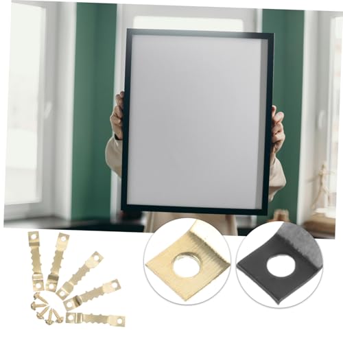 Image of Cabilock 1 Set Sawtooth Picture Hangers with Screws Concealed Hook Design for Easy Installation Multiuse Hardware for Hanging Frames Photos Clocks and Tools Rvs and Trucks