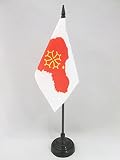 Material : Poliester 100D AZ FLAG Bandera de Mesa de la Mapa DE OCCITANIA 15x10cm - BANDERINA de DESPACHO DE OCCITANIE 10 x 15 cm