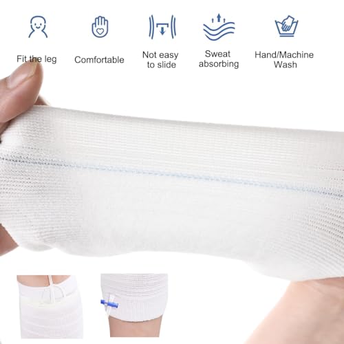4 Stück Katheter Beinbeutel Tasche Katheter Beinbeutelhalter Katheterbeutelbezug Halter für Inkontinenz wiederverwendbar und waschbar M