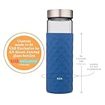 All About Juicing Silicone Sleeves for Glass Water Bottles - 4-Pack of Protective Holders 16-18 oz Capacity - Anti-Slip Protection for Beverage Containers, Smoothies, Juices - Insulating Carriers - Image 5
