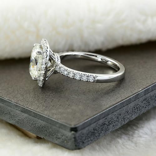 White Gold Plated Rectangle Cubic Zirconia Inlaid Fashion Four-prong Engagement Rings Wedding Bridal Band Promise Rings Evening Parties Anniversary Valentine's Day Gifts Eternity Bands for Women4