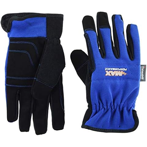 MidWest Gloves & Gear MX450THBL-XL-AZ-6 Men's Max Performance Glove, Size X-Large, Blue Cover