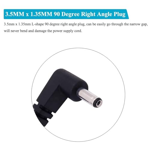 Conector CC 3.5mm x 1.35mm acodado 90 grados rieder cable desnudo macho 5