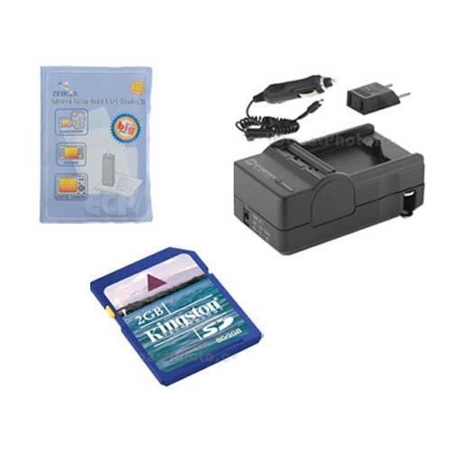 Synergy Digital Camcorder Accessory Kit, Compatible with Panasonic HDC-TM60 Camcorder Accessory Kit includes: SDM-1529 Charger, KSD2GB Memory Card, ZELCKSG Care & Cleaning