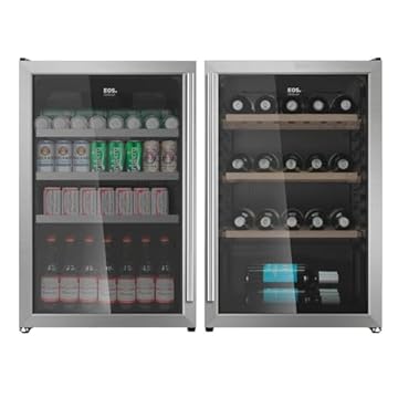 Kit Eos Beer & Wine: Cervejeira Bierhaus 115l Frost Free Ece130 110v + Adega Champanheira Inox 47 Garrafas com Compressor Ece130a 110v