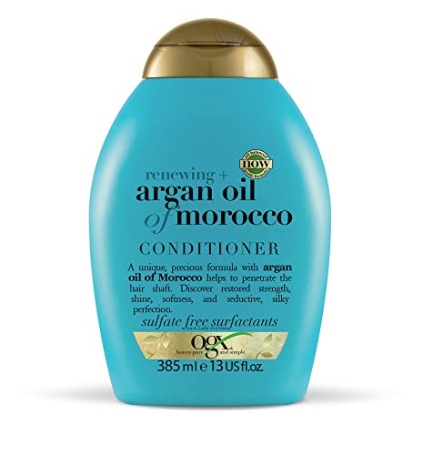 OGX Après-Shampoing à l'Huile d'Argan Marocaine pour Cheveux Secs et Abîmés, 385 ml Cover