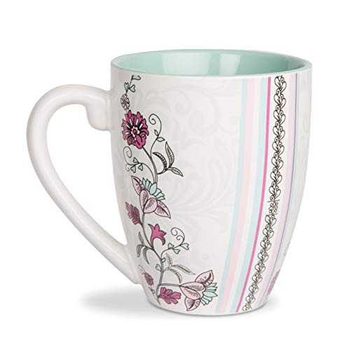 Pavilion Gift Company Mark My Words Gigi Floral Butterfly Grandma Coffee Tea Mug, Large, Teal #TOP1