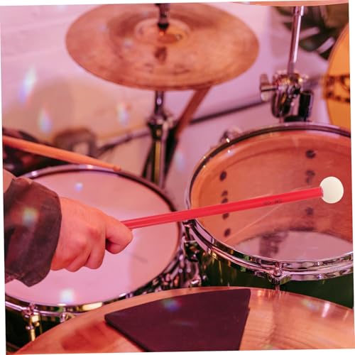 Baquetas para tambor marchante de madera de maple con doble extremo y cabeza de fieltro suave, accesorio de percusión miniatura 5