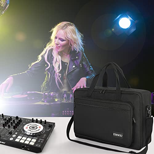 Image of Padded DJ Controller Case for DDJ FLX4, DDJ SB SB3 400 RB, Hercules DJ Control Inpulse 300, L 20.5 X W 12.5 X H 2.75 inches, Black