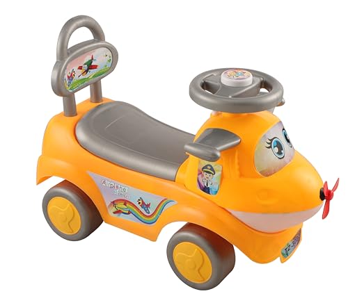 Image of Toyzoy Starlight Manual Push Ride On with Music & Light for Kids|Boys|Girls Age 2+ Years (Orange)