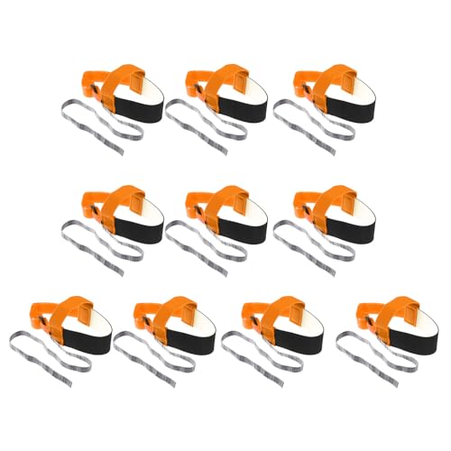 Image of MECCANIXITY 10pcs ESD Anti Static Foot Heel Straps Anti Static Wrist Strap Band Adjustable for Grounding Removing Static Orange