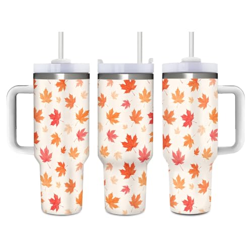 Mount Hour Fall Leaves Vacuum Insulated Tumbler 40 oz (1200 ml)