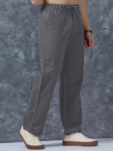 Image of Vogaan Men's Cotton Blend Casual Trousers Pants | Stylish Comfortable Trousers for Office Work and Outings