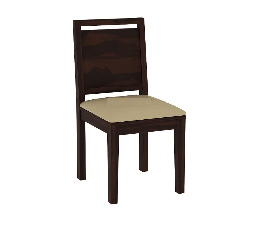 Image of Varsha Furniture Solid Sheesham Wood Dining Chair for Dining Room Set of 2 | Wooden Study Chairs | Multipurpose Chair (Walnut Finish)