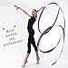 Drokenle 2pcs Rhythmic Dance Ribbons with Wands, 78.7 Inch Rhythmic Gymnastics Ribbon Dancer Wand Twirling Dancing Ribbon Streamers, Fits Artistic Dancing Gymnastics Training (Purple)