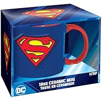 ICUP DC Comics - Taza de cerámica en relieve con logotipo de