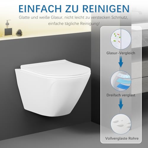 Wandhängende Toilette, – Bild 3