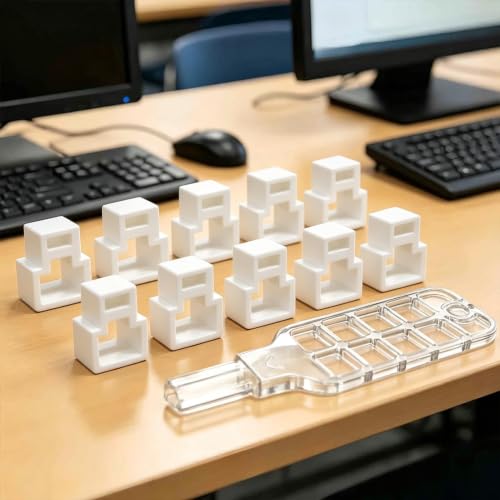 Bloqueador antipolvo y bloqueo cable Ethernet con 1 llave de seguridad 3