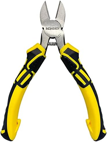 BOOSDEN 6 inch Side Cutters, Diagonal Cutting Pliers, Precision Wire Cutters, Spring Loaded Cutting Pliers for Crafting Wire Plastic Floral Cutting