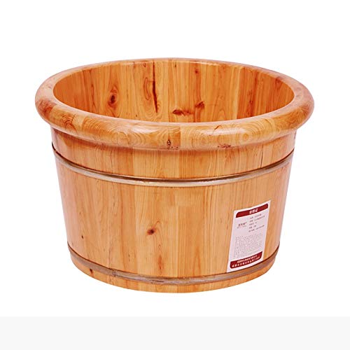 Katzowen Masajeador de Pies Spa Barril de Madera para Baño de Pies, Cuenca para Pedicura, Masaje en Casa o Hotel, 42 x 25 x 32 cm miniatura 3