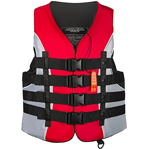 Image of Leader Accessories Adult Universal USCG Approved Life Jacket Vest Boat Vest