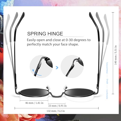 Hippie Round Sunglasses Women Men Circle Glasses Classic Shades for Party SY60014