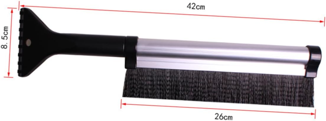 Extendable Aluminum Alloy Snow Brush Ice Scraper Tool for Snow Removal Low Temperature Resistant for Trucks