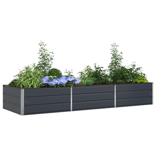 Jardinière anthracite extérieure résistante au gel 290 cm - 4