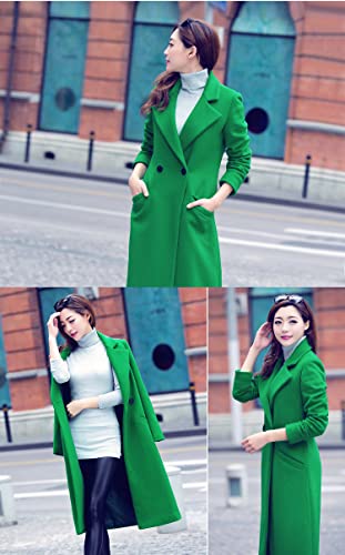 IDEALSANXUN Long Wool Coats for Women Fall Winter Coats Wool Jacket Peacoat4