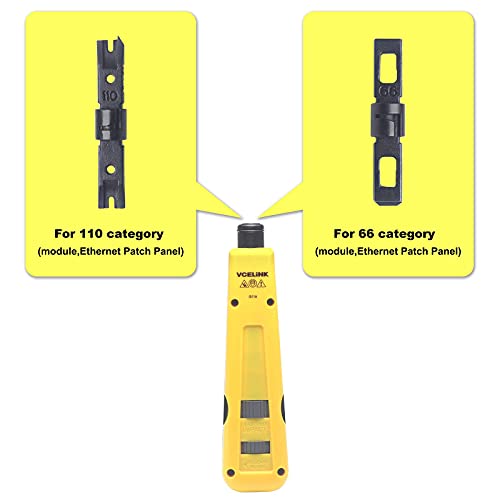 VCE Combo Keystone Punch Down Stand and Mini Wire Stripper Cutter with Punch Down Impact Tool with 110 and 66 Blades - Thumbnail 3