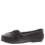 Absatz: 1,27 cm Minnetonka Damen Butter Mokassin, Schwarz (schwarz), 37 EU
