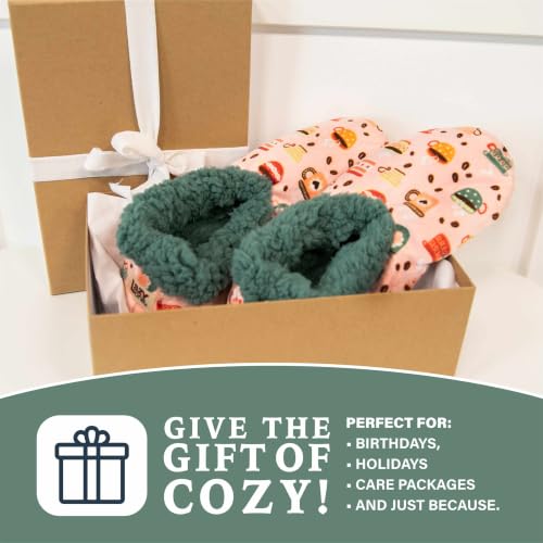 Image of Lazy One Fuzzy Slipper Socks for Women, Fleece House Slippers, Indoor Socks