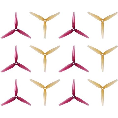 12pcs HQProp Ethix P3 Peanut Butter & Jelly 5.1inch Tri-Blade Propellers for RC FPV Drone Quadcopter Cover