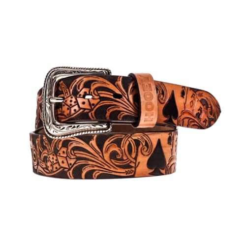 Brown/Black Filigree Gambler Belt by Hooey