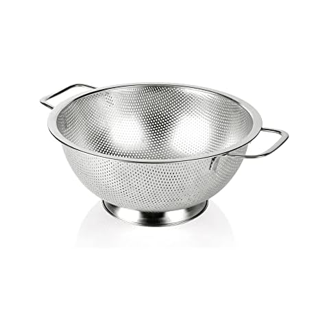 Gulex Colander Stainless Steel 3-Quart, Strainer for Kitchen Food, Dishwasher Safe Cover