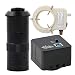 5MP USB3.0 HD Video Microscope Camera Industrial Digital Microscope & 100X C-Mount Lens Whit 56-LED Adjustable Ring Light