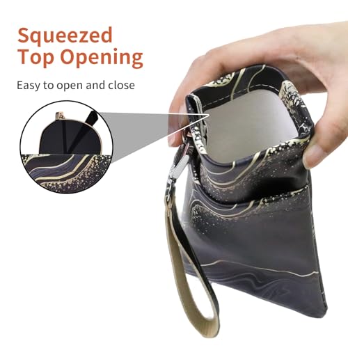 Image of Double Eyeglass Case Soft Dual Glasses Case for Women Men Travel Squeeze Top Sunglasses Cases Eyeglasses Pouch